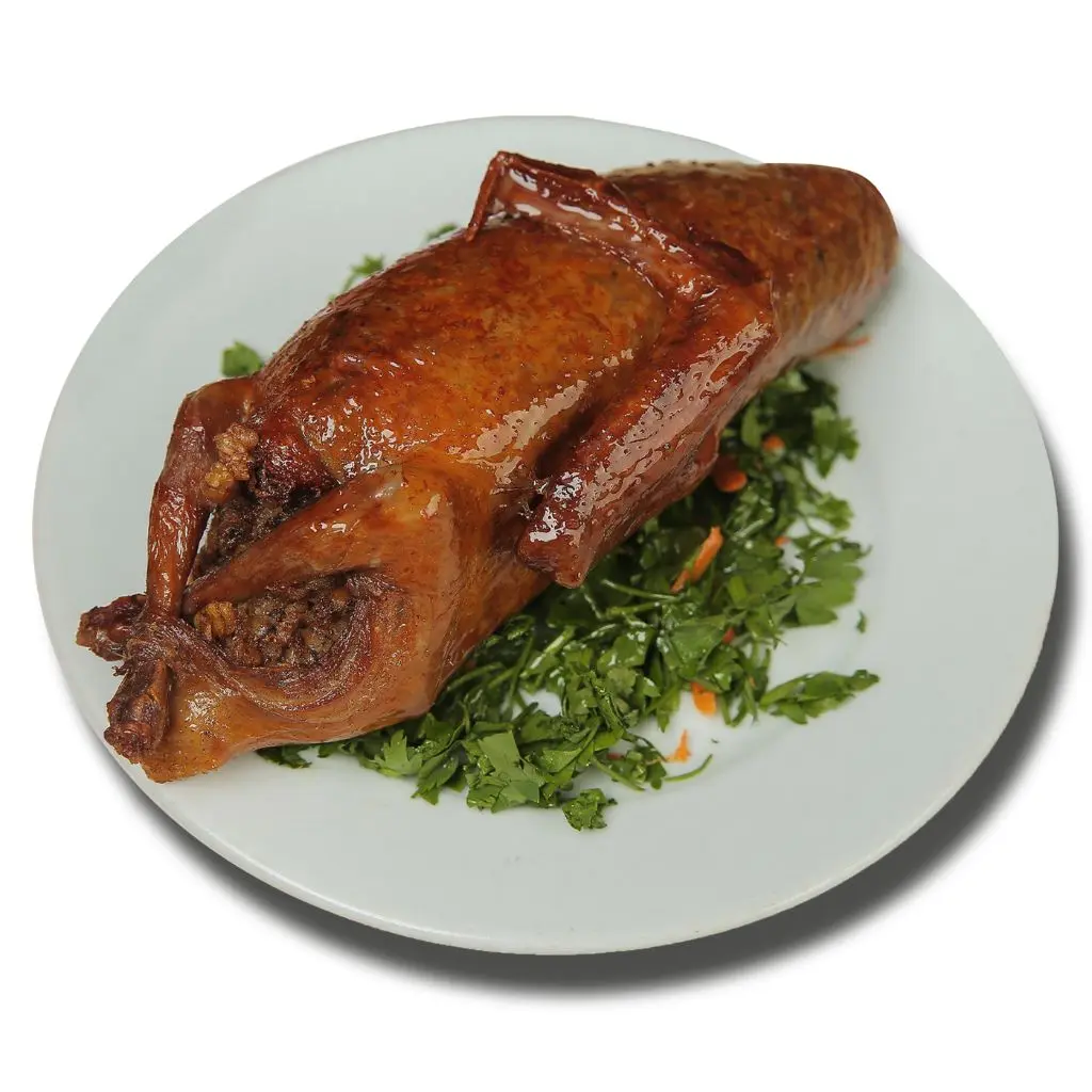 Stuffed Pigeon with Rice and Vegetables